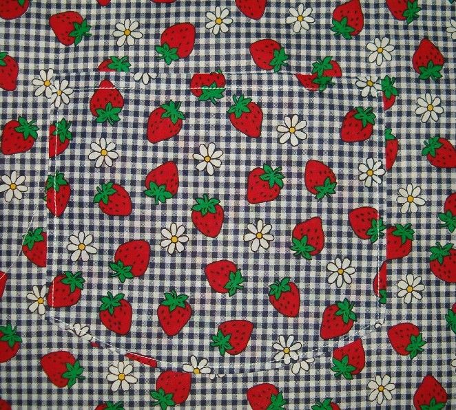 TUTTY FRUITY STRAWBERRIES BARBEQUE APRON MADE IN USA  