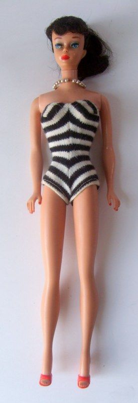 Vintage Brunette Ponytail BARBIE Doll #4 MCMLVIII  