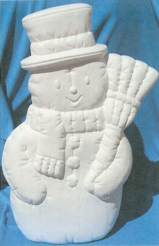   SOFTY SNOWMAN CERAMIC BISQUE U PAINT CHRISTMAS WINTER  