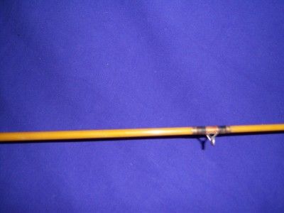 Vintage Fenwick Yellow Fiberglass Casting Rod w Featherweight Champion 