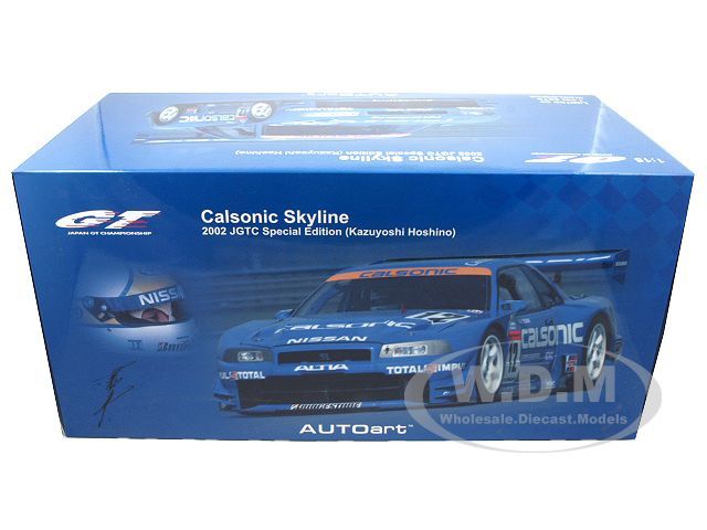   R34 Calsonic 2002 #12 Commemorative Edition die cast car by Autoart