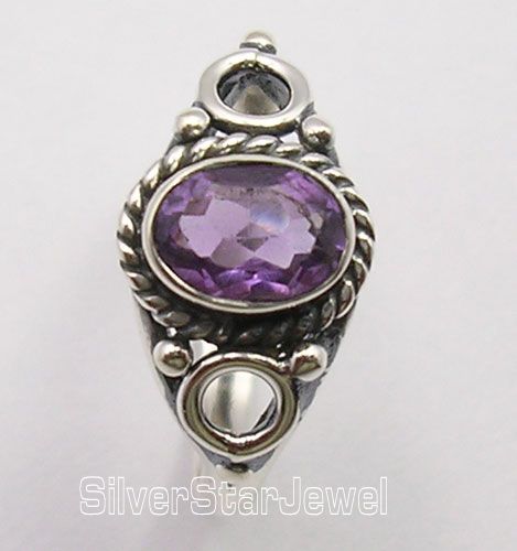 925 Sterling Silver AMETHYST Handmade Ring All Sizes  