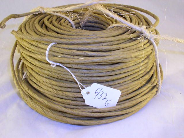 Lb Coil of 6/32 Fibre Rush Gold Color New & Fresh  