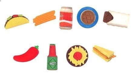 ERASER CANTINA NEW MEXICAN FOOD ERASERS * 25 PCS *  