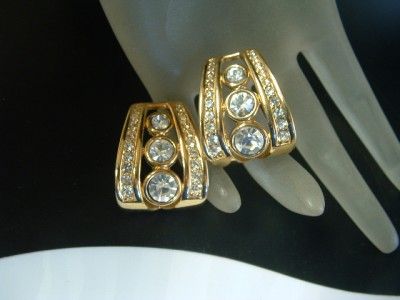 SO Sparkly Large Vintage NAPIER Ice Crystal Rhinestone Chunky 