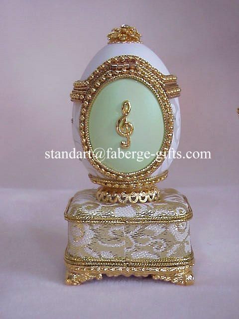 Russian Imperial J.S. BACH Music Box Egg Minuet IN G Major w 