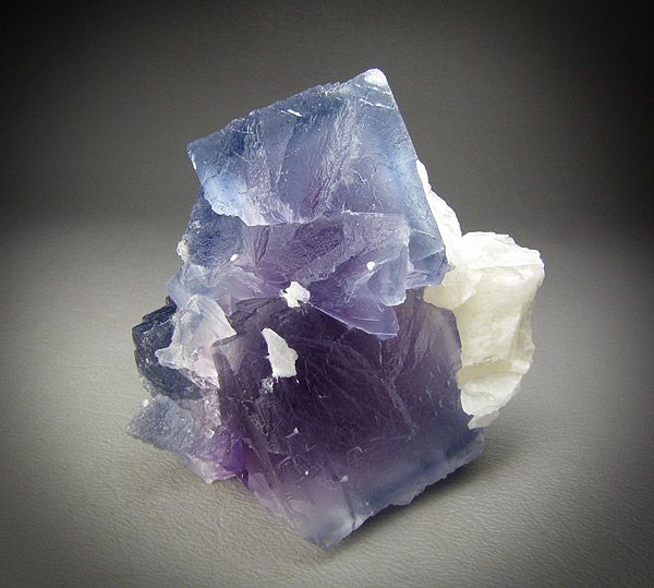 Purple Blue Fluorite with Barite, Fish Stick Claim, Bingham, New 