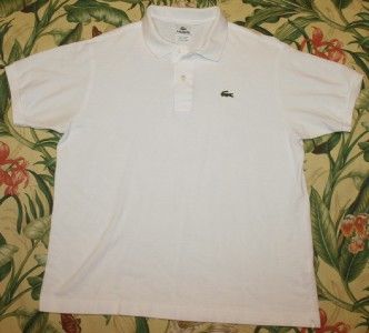 Mens White LACOSTE Polo Shirt 5  