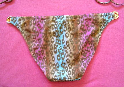   SWIMWEAR LEOPARD RING CHAIN LINK BIKINI SWIMSUIT M L NEW SEXY  