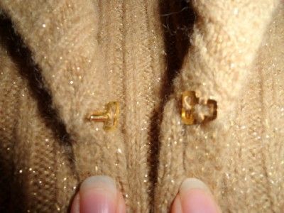   eXPReSS GoLD SHiMMeR HooK FRoNT CoWL NeCK CoLLaR SWeaTeR SM SMaLL EUC