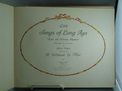 Little Songs of Long Ago H.Willebeek Le Mair A.Moffat  