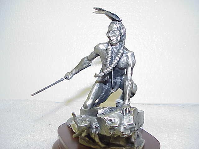 CHILMARK PEWTER  COMMANCHE BY ARTIST MICHAEL BOYETT 1980  