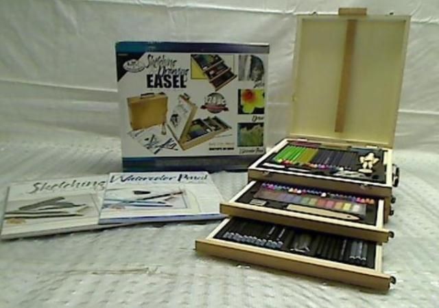 Royal & Langnickel 124 Piece Sketching and Drawing Easel Artist Set 