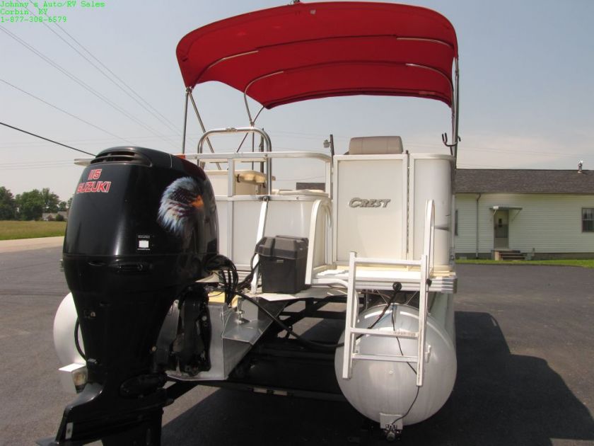   FISH PONTOON BOAT 2006 CREST 2560 FAMILY FISH PONTOON BOAT  