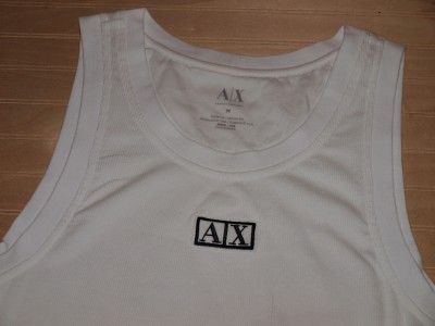 Armani Exchange Logo Patch Tank White NWT  