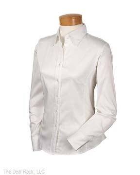 New Devon & Jones Womens Stretch Sateen Blouse Shirt  