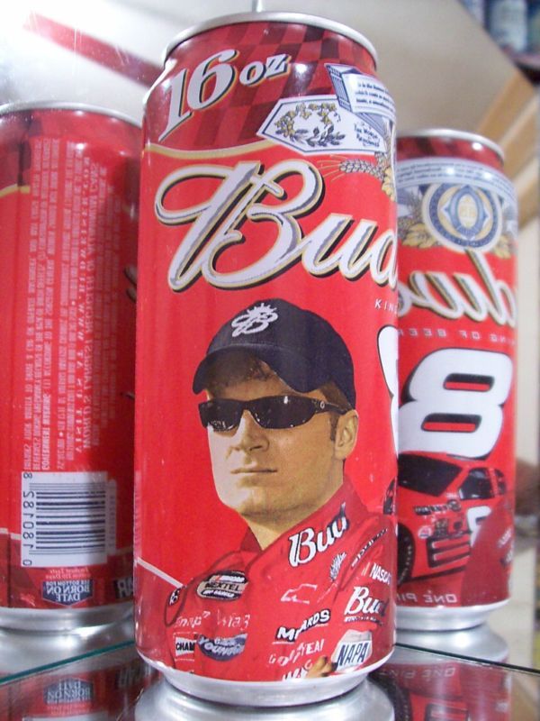 16 OZ BUDWEISER DALE EARNHARDT JR #8 OLD BEER CAN E  