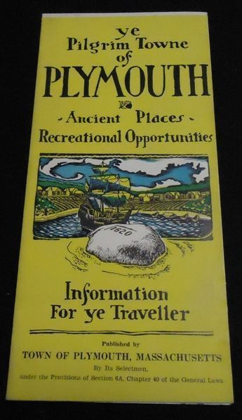 c1936 Vintage Brochure PILGRIM PLYMOUTH MASSACHUSETTS  