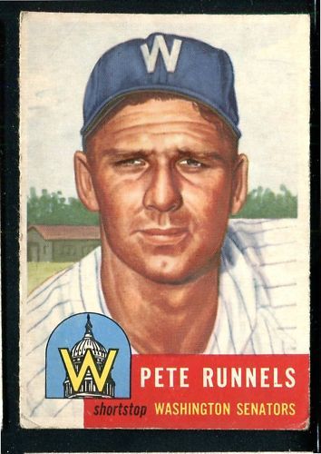 PETE RUNNELS DON JOHNSON 1953 TOPPS #219 SENATORS VG  