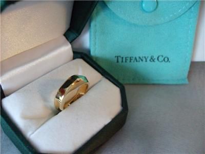 Tiffany & Co. 18K Y/G Wedding Band Ring Curved Design  