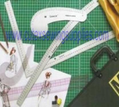   FASHION DESIGNER METRIC RULER KIT WITH PORTFOLIO CASE   5 RULER SET