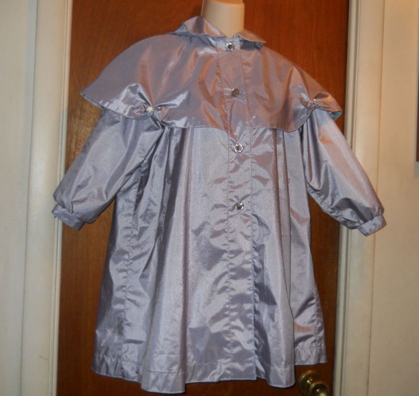 Rothschild Shiny Purple Dress Coat Girls 6X Spring Polyester Cotton 