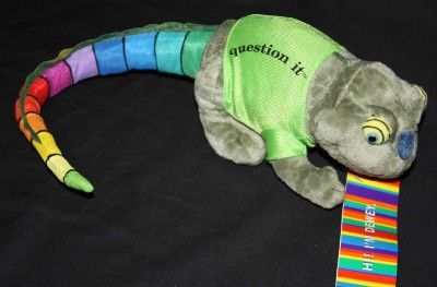 Dewey Color Chameleon Lizzard Stuffed Toy Animal NWT  