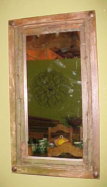 Rustic Old Door Mirror #4 Mexican 18x32 Western Cowboy  