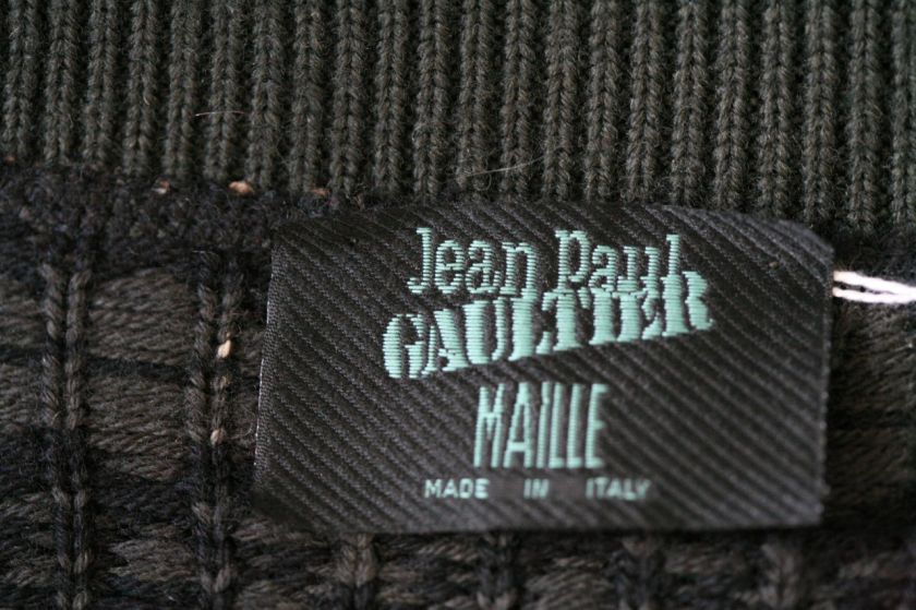 JEAN PAUL GAULTIER MAILLE/FUZZI Mens Ombre Zip Up Knit Sweater Jacket 