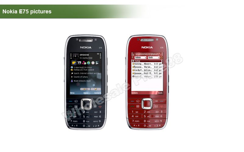 New Unlocked Nokia E75 CELL Phone 3G GSM WIFI GPS 3.2MP SMARTPHONE AT 