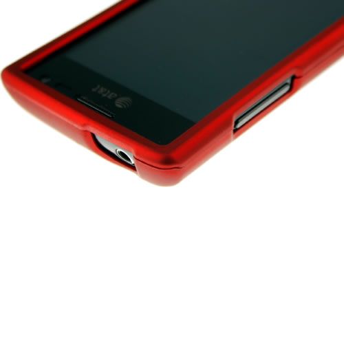 Samsung Focus Flash I677 AT&T Red Rubberized Hard Case Cover +Screen 