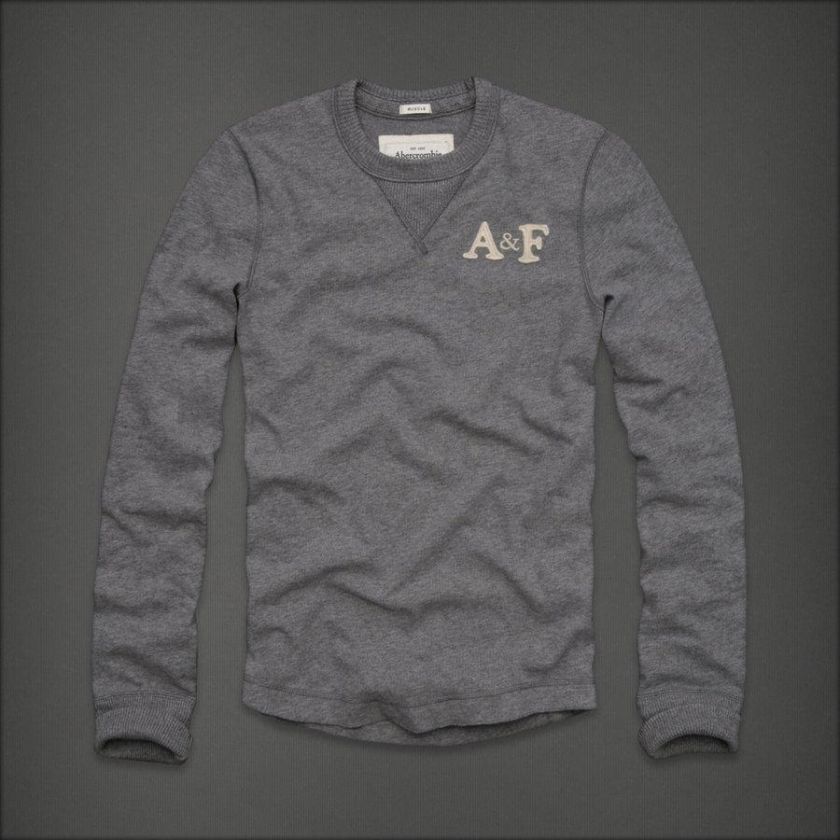 NWT ABERCROMBIE & Fitch Men Johns Brook Long Sleeve Tee T Shirt $50 