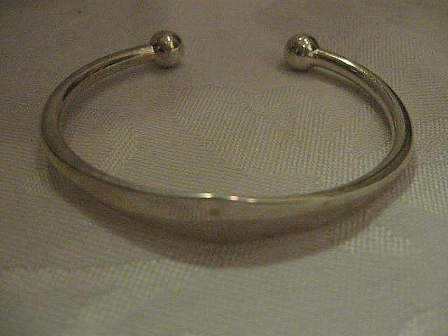 Signed Sterling Silver Cuff Bracelet Hallmark DD  