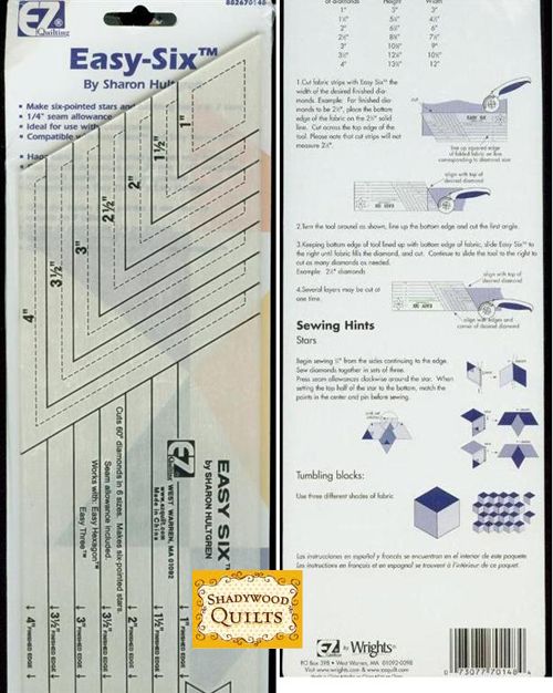 Easy Six Companion Ruler EZ by Sharon Hultgren 073077701484  