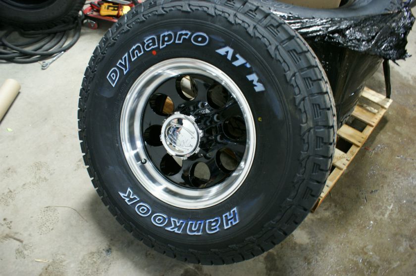 16 Ion 171 Black Hankook Dynapro AT M 265 75 Chevy 2500 3500 Wheels 