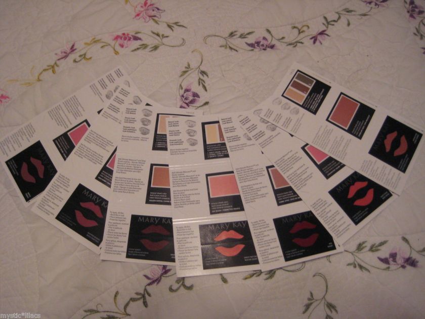   of 7 DIFFERENT * MARY KAY * MINERAL * Color cards = 35 samples  