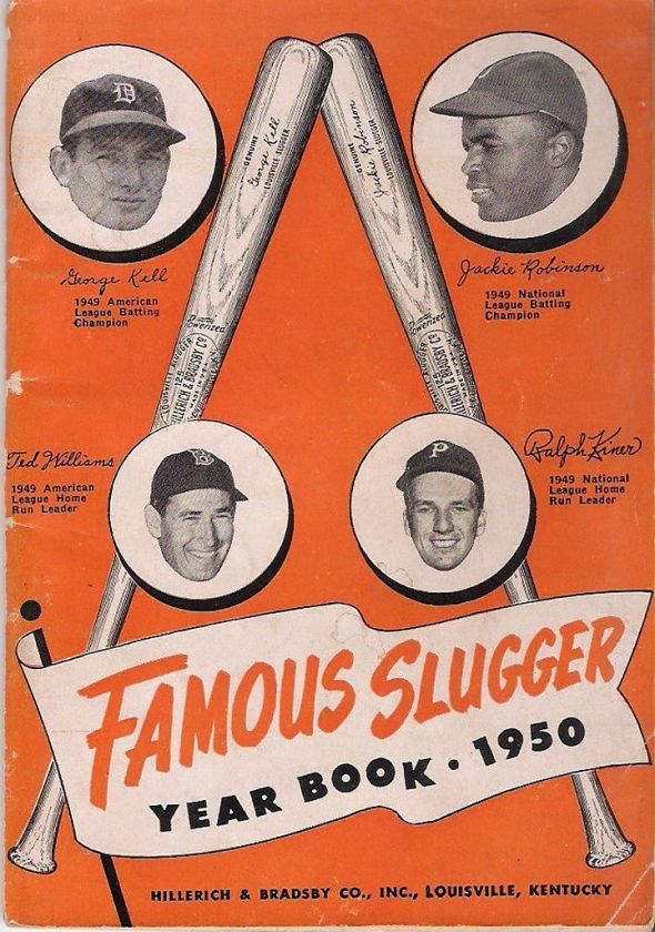 Famous Slugger Yearbook 1950   Ted Williams Jackie Robinson  