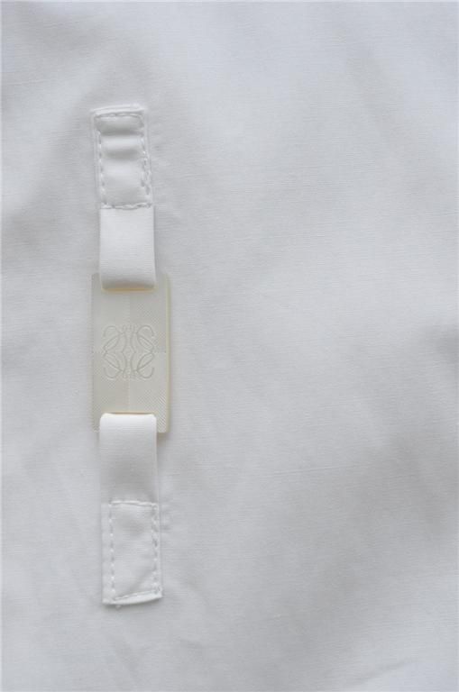 LOEWE White Cotton+Leather Trench Coat Jacket M 42*NEW*  