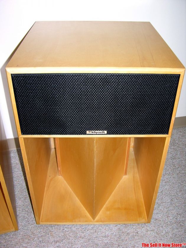 Vintage 1984 Klipsch Lascala La Scala Horn Speakers Loudspeakers 