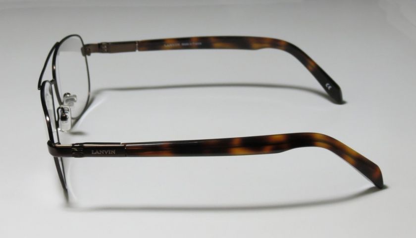 NEW LANVIN LV 3155 56 16 145 AVIATOR BROWN/TORTOISE EYEGLASSES/GLASSES 