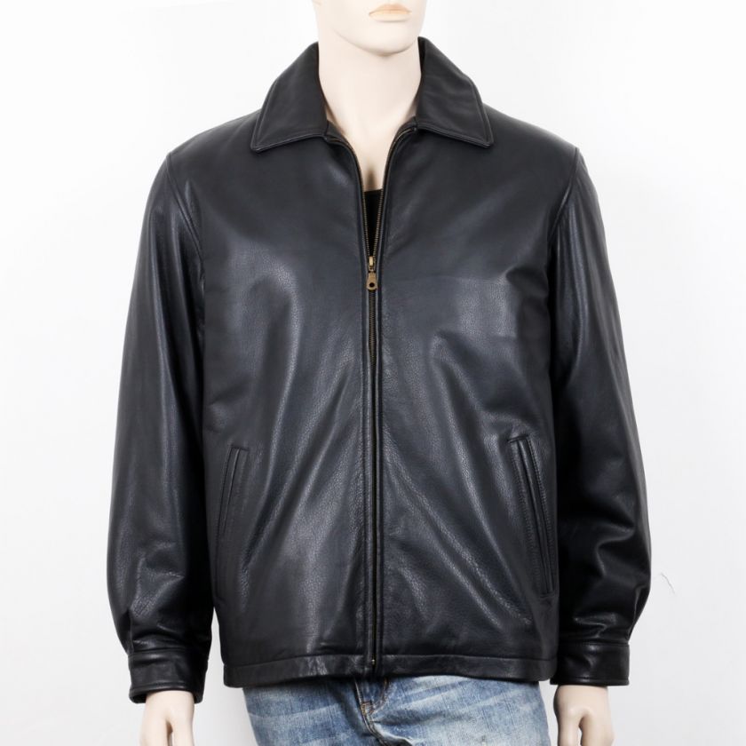 FINAL SALE  Classic Cowskin Black Leather Jacket   M  