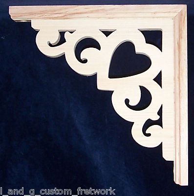 Victorian Gingerbread Fretwork Heart Corner Trim Brackets 10 