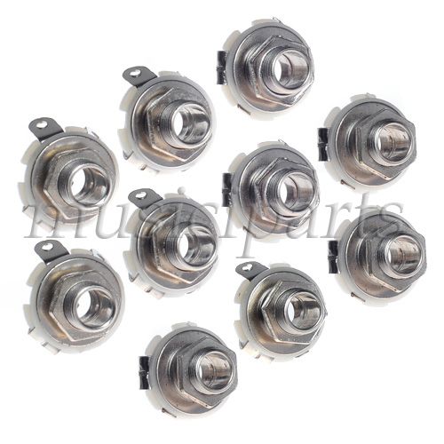 10 x Durable Chrome Switchcraft 6.35MM Mono Input Jack guitar parts 