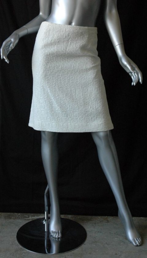 VALENTINO Womens White Boucle Jacket Gathered Blazer Flounce Skirt 
