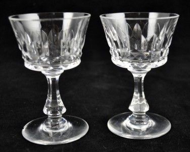   Baccarat Glass 4 1/8 Clarets Acid Marked Cut Fine France Vintage