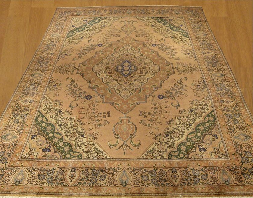 10x13 Handmade Antique Persian Tabriz Serapi Wool Rug  