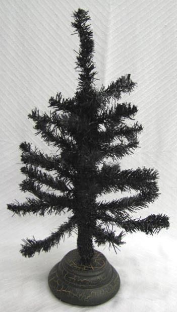 HALLOWEEN BLACK FEATHER LIKE TREE DECORATION   SM  