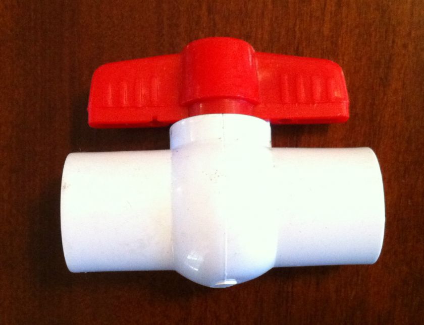 PVC Ball Valve Slip x Slip White Plumbing  