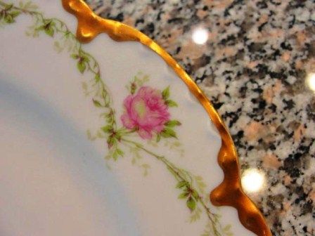 STUNNING HAVILAND LIMOGES FRANCE CHINA #291 LUNCH PLATE WITH ROSES 