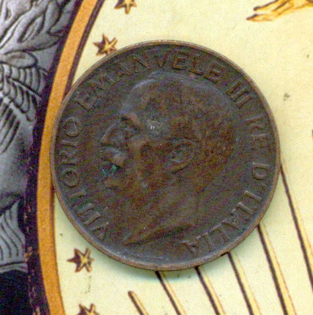 1927 5 CENTESIMI VITTORIO EMANUELE III ITALY COIN  